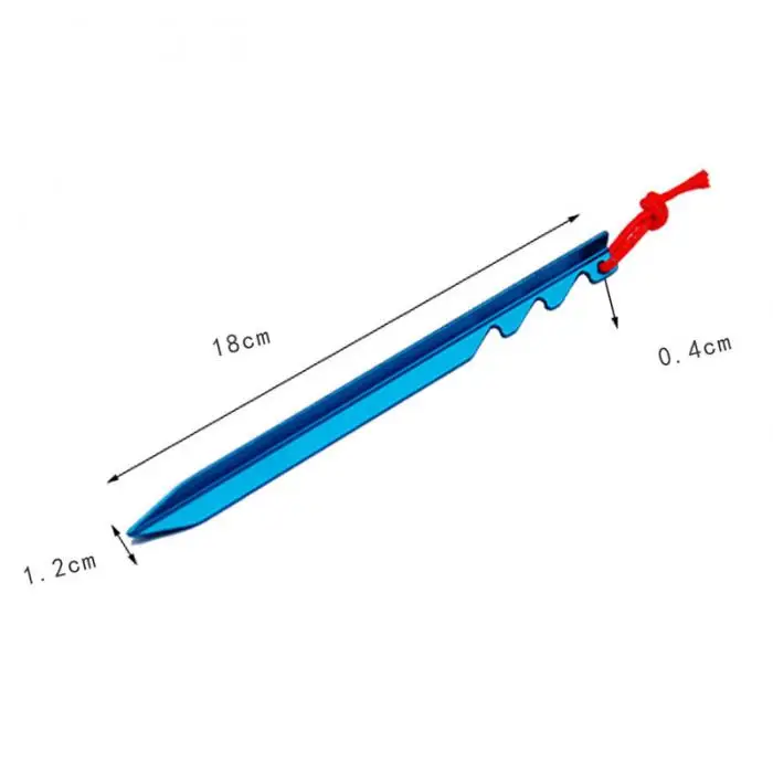 10 шт. колышки для палатки алюминиевые колышки для палатки с веревкой аксессуары для кемпинга на открытом воздухе MC889