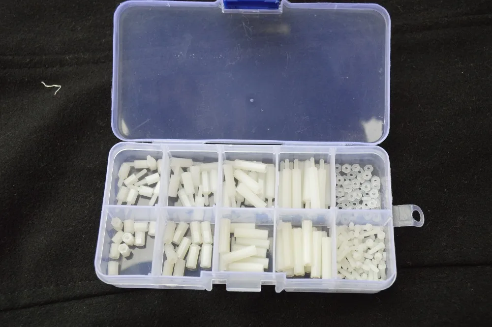 

M2 Nylon Hex White Male Female Standoff Pillar Mount Threaded PCB Hexagon Motherboard Spacer Bolt Screw Nut Set Assortment Kit
