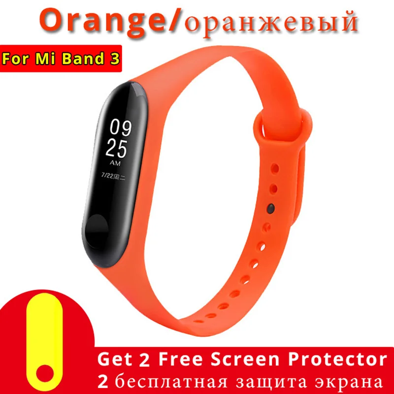 Mi Band 3 4 ремешок на запястье для Xiaomi mi аксессуары красочный Pulsera Correa сменный