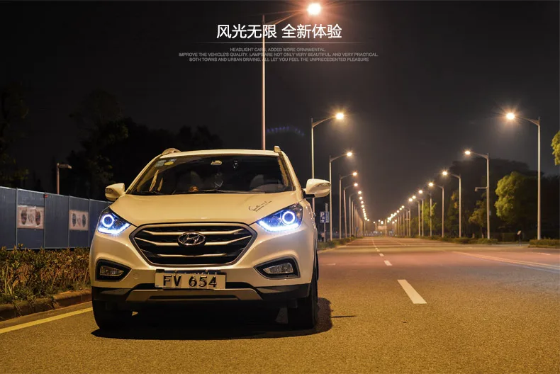 Стайлинг автомобиля фары для hyundai IX35 10-13 светодиодный фонарь для IX35 светодиодный фонарь дневного света светодиодный DRL биксеноновый HID