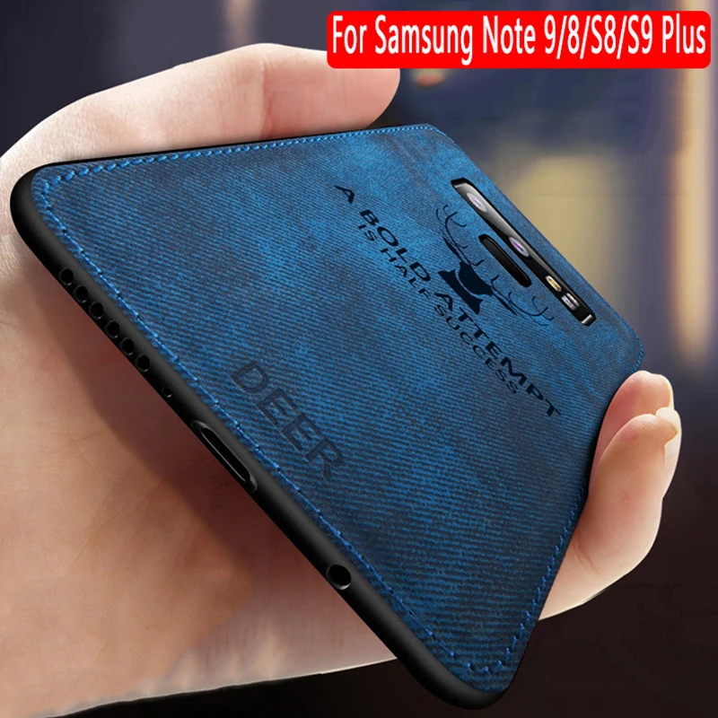 

For Samsung Note 9 Case Original CENMASO Retro Fabric Texture for Samsung Galaxy Note 9 Case for Samsung S8 S9 Plus Note 8 Case