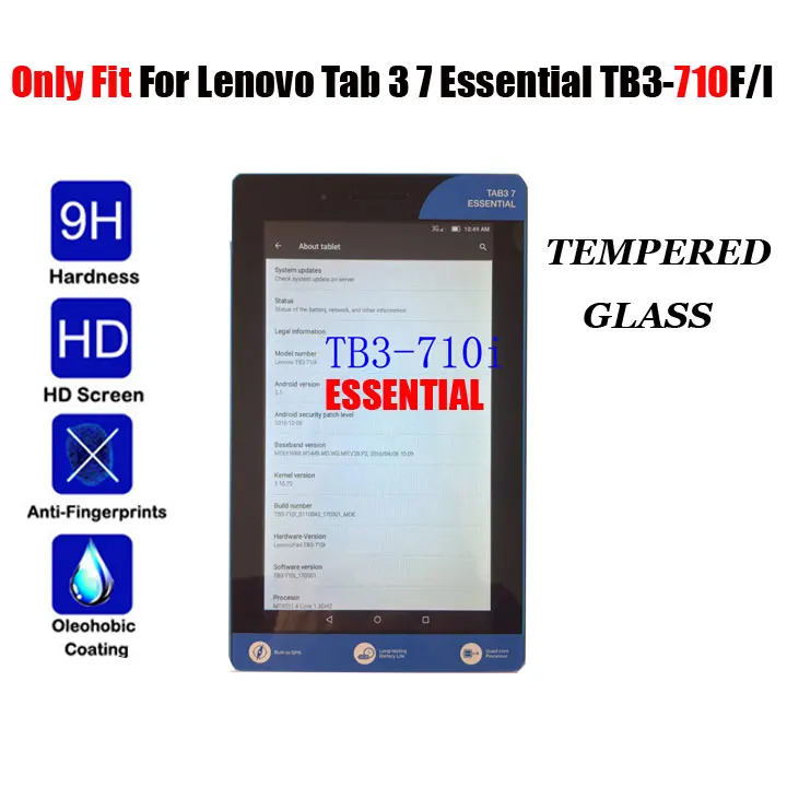

2Pcs Anti-Scratch Tempered Glass For Lenovo Tab 3 Tab3 7.0 Essential 710I 710F TB3-710F Screen Protector Tablet Protective Film