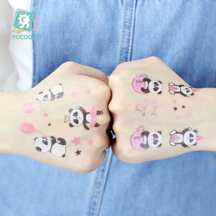 

EC767/Temporary Waterproof and Durable Simulation Panda Design Patterns, Tattoo Sticker for Children on the Back of the Hand.