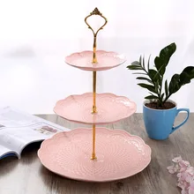 Cake Stand Plate Bracket Stand New 2 Tier Cake Plate Stand Cupcake Fittings Silver Golden Wedding Party(Plate Not Included