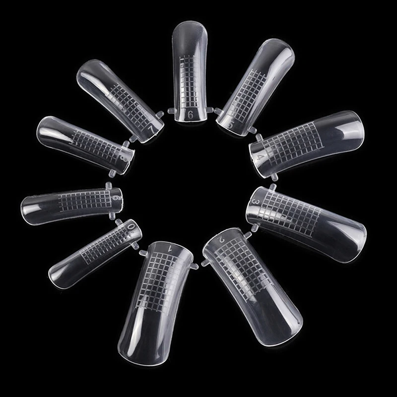 

2019 New 20/100pcs Quick Building Mold Tips Nail Dual Forms Finger Extension Nail Art UV Builder Poly Gel Tool
