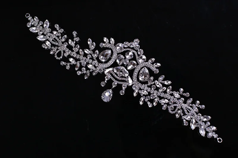 Стильный белый кристалл капли воды Стразы ободки Свадебные украшения для волос Свадебные аксессуары для волос свадебная тиара