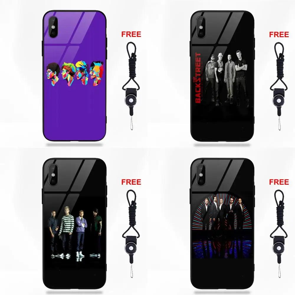 

Vvcqod For Apple iPhone 5 5C 5S SE 6 6S 7 8 Plus X XS Max XR Soft TPU Frame Tempered Glass Case Coque Cover Backstreet Boys Bsb