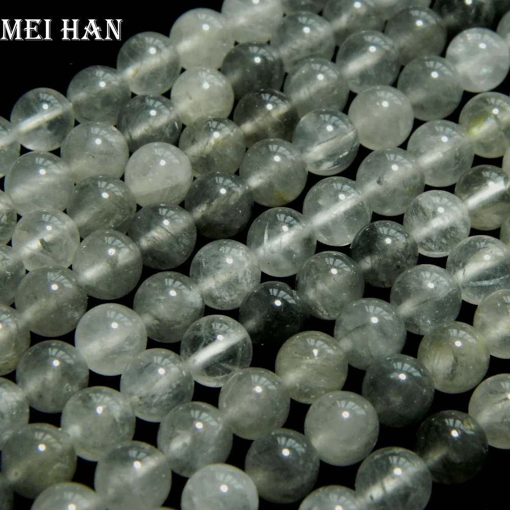 

Meihan Free shipping (2 strands/set) natural 8mm cloudy quartz round loose beads for jewelry making design or gift