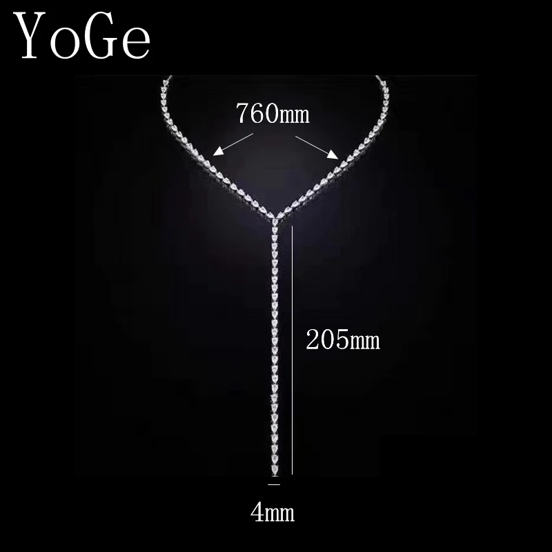 Свадебные и вечерние украшения для женщин YoGe N8332 Модный новый дизайн AAA CZ длинный