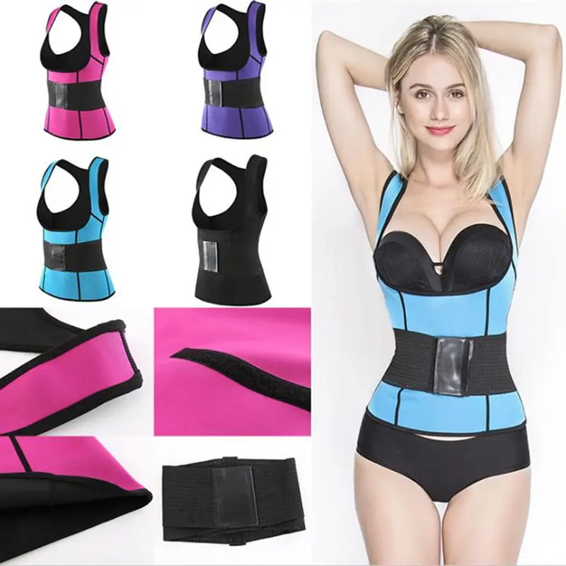 

Women Corset chestless sleeveless Vest waist trainer body shaper Push Up Vest Slimming Adjustable Tummy Body Control Shapewear