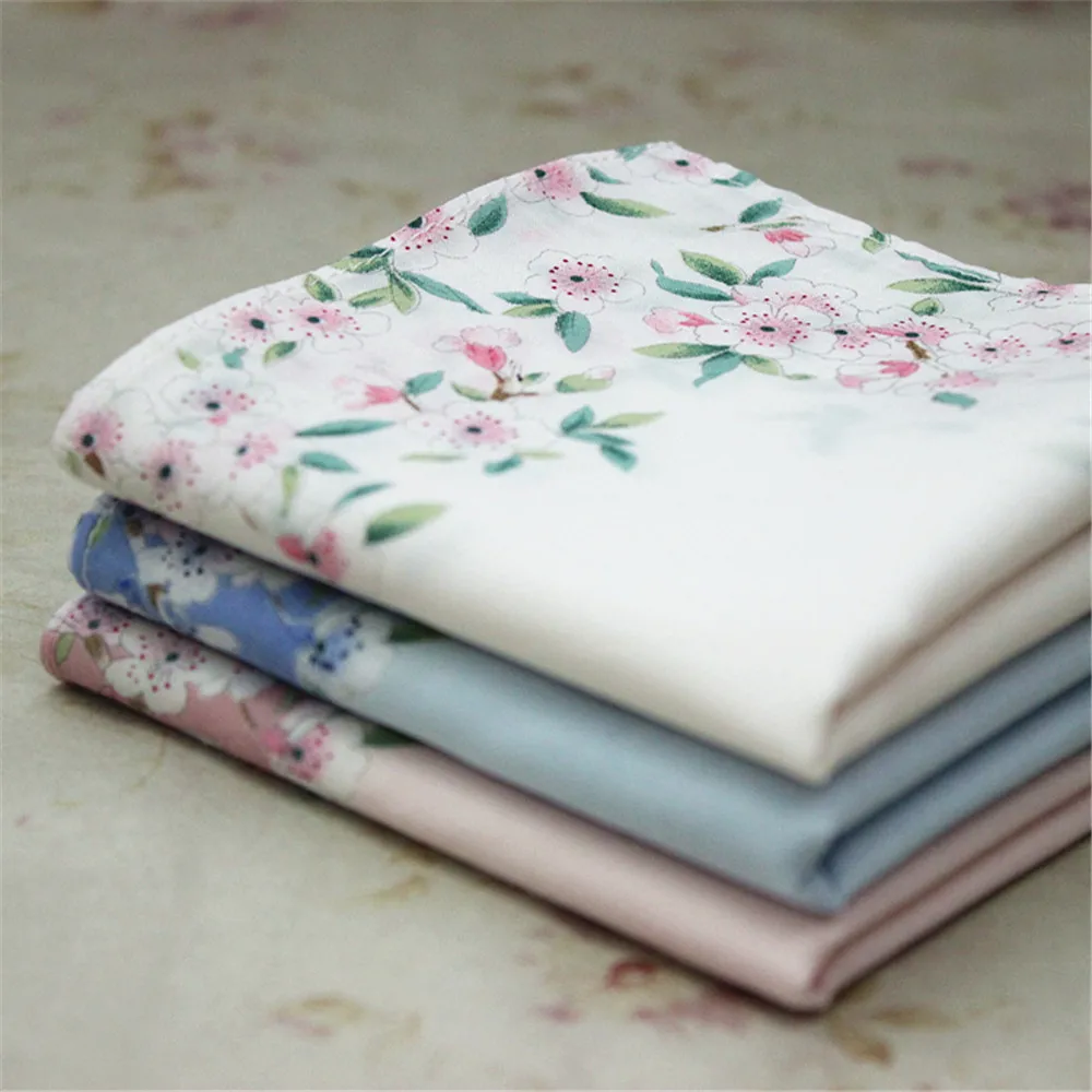 HMS 1pc 43x43cm Women Lady Girl Cotton Square Handkerchief Sweat Towel Printed Flower FM01