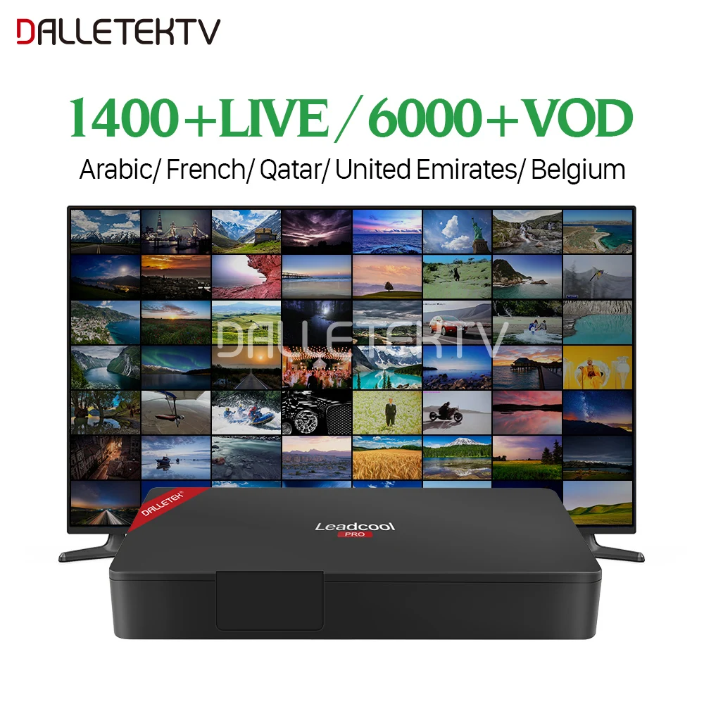 

French Arabic IPTV Box Leadcool Pro Android TV Receiver QHDTV Subscription IPTV French Arabic Belgium Netherlands IP TV