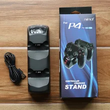 Двойная зарядная док-станция Подставка держатель Зарядное устройство+ USB кабель для sony PS4 тонкий PS4 Pro Игровые приставки 4 Slim геймпад