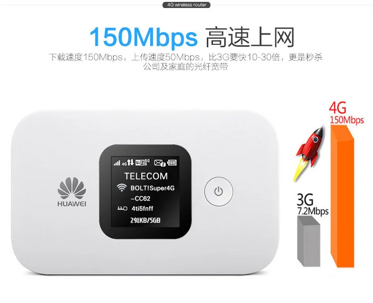 Huawei E5577s 321 LTE FDD800/850/900/1800/2100/2600 МГц Cat4 150 Мбит/с 3000 мАч аккумулятор беспроводной