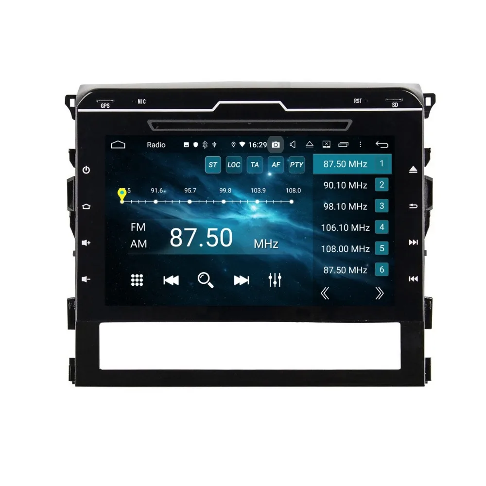 Top 4GB RAM Octa Core 9" Android 9.0 Car Radio DVD Player for Toyota Land Cruiser 2016 2017 2018 GPS Bluetooth WIFI USB Mirror-link 5