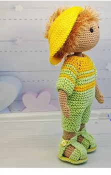 

crochet toys amigurumi rattles doll boy doll model number SBY0067
