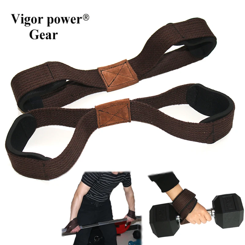 2pcs lifting straps Barbell wrist straps 8 shaped weight lifting straps