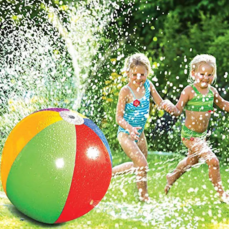

Summer Outdoor Indoor Amusement Park Water Play Equipment WaterJet Ball Inflatable PVC Spray Beach Ball Funny Lawn Game Toy
