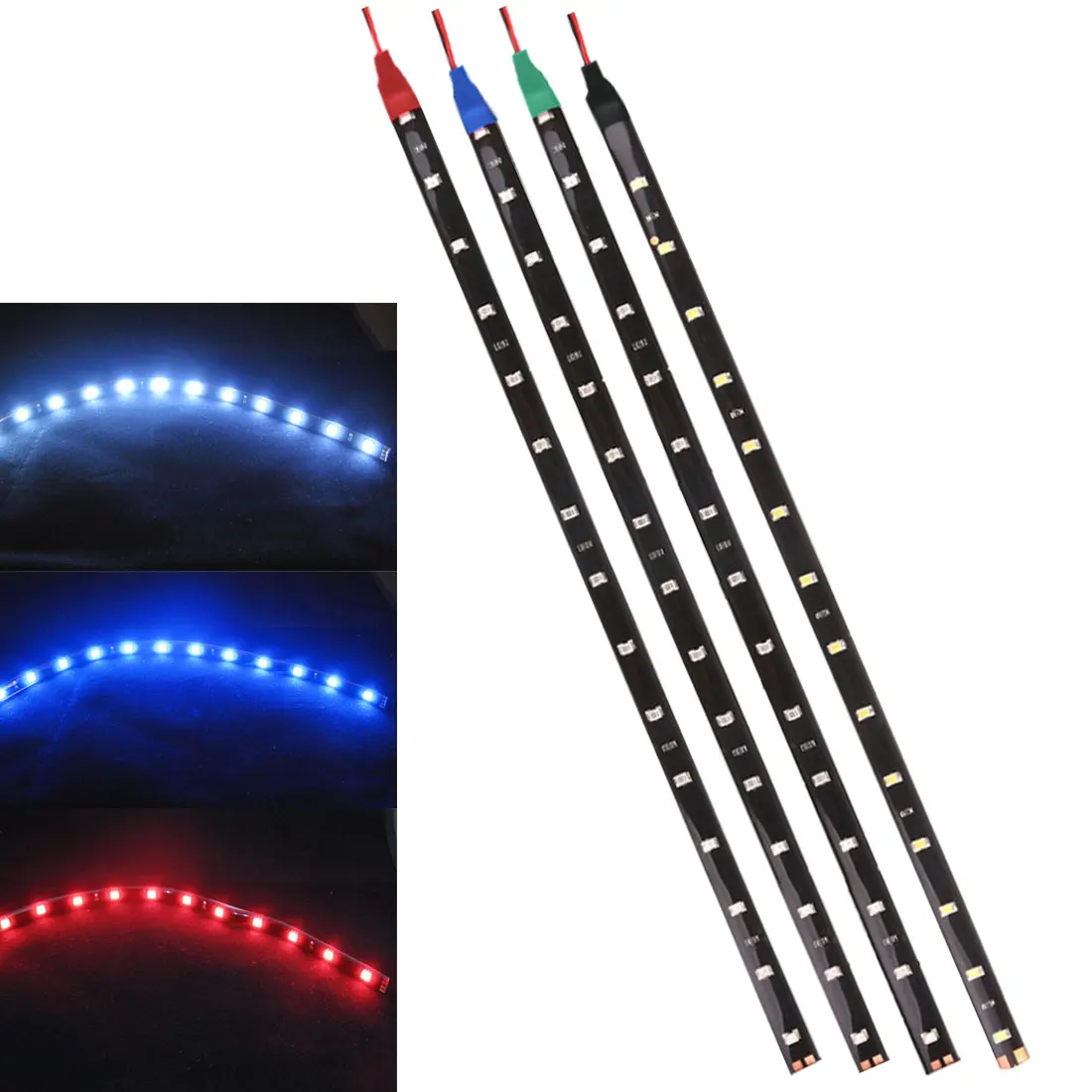 

LED patch strip light 4pcs 30cm Car LED Strip Light High Power 12V Car DRL Lamp Waterproof LED Flexible string light