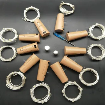 

10PCS LED Bottle Cork String Lights Wine Bottle Fairy Mini Copper Wire Battery Operated Starry lights for DIY Christmas wedding