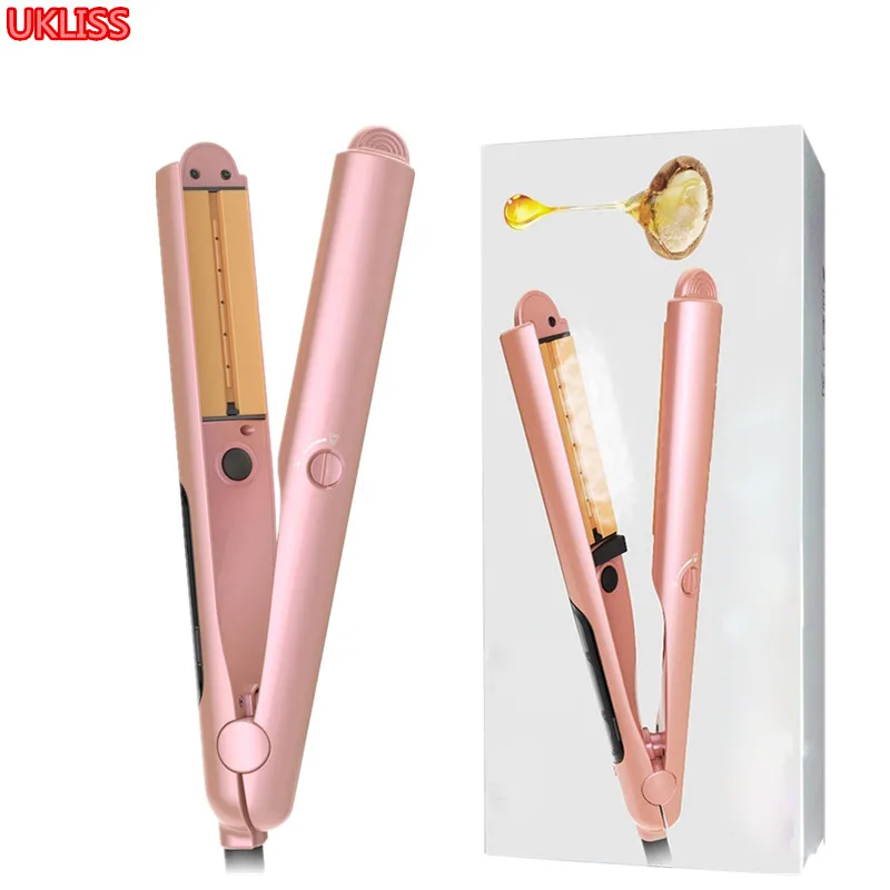 

2019 New Steam Hair Straightener Flat Iron 1 Inch Ceramic Hair Straightener for Argan Oil Styling Curler and Straight