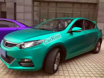 

Tiffany Blue Matte Chrome Vinyl Sheet Adhesive Car Decal Film With Air Channel Chrome Matt Vehicle Decoration Covers