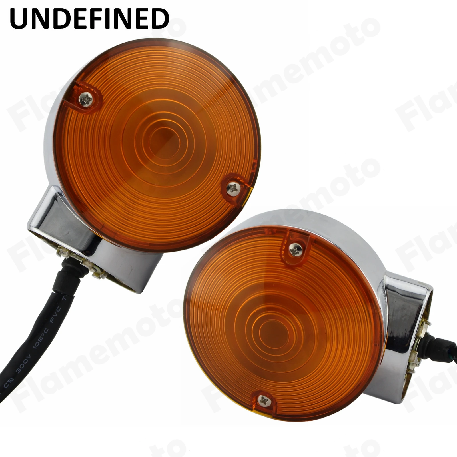 

Motorbike Chrome Amber Front Flat Turn Signal Light For Harley Touring FLSTC FLHT 1986-2010 2011 2012 2013 2014-UP UNDEFINED
