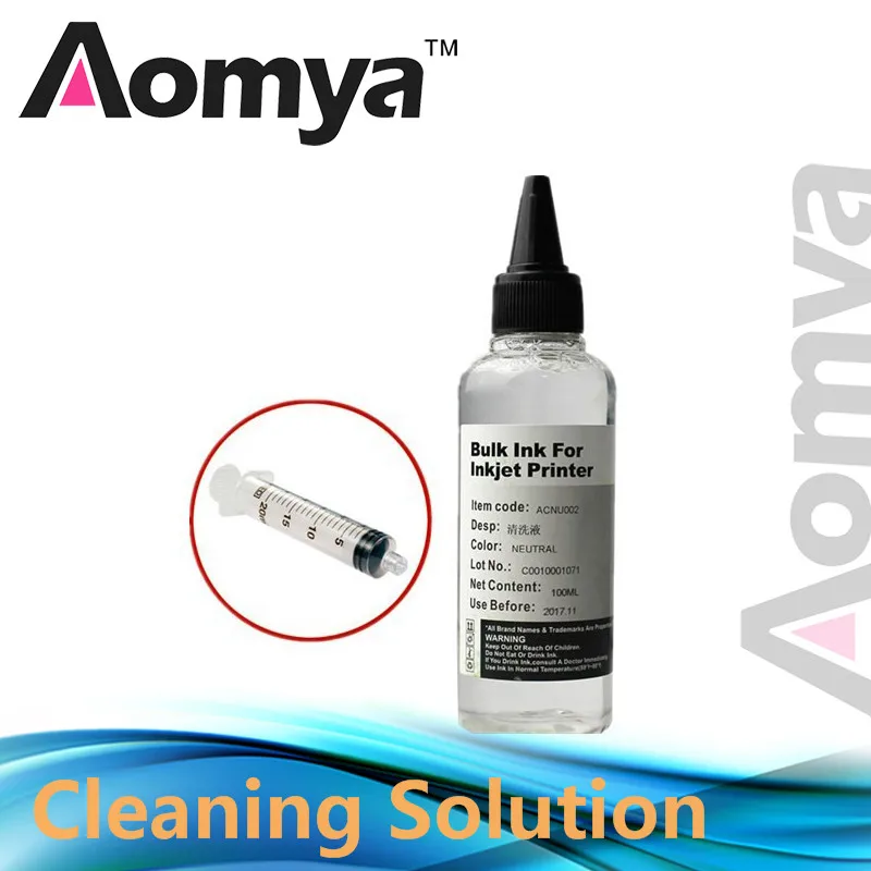 

100ml Aomya Printer Cleaning Solution For Pigment And Dye Ink Compatible For Canon Printers Non OEM
