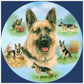 

5d diamond painting German Shepherd full square 3d diamond mosaic dog handmade crafts round drill diamond embroidery 80x80cm