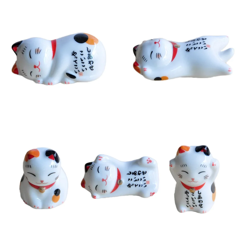 Новинка 1 шт. Lucky Cat керамические Мультяшные палочки для еды отдых Lucky Cat палочки держатель стойки японский Дом Кухня украшения для гостиницы