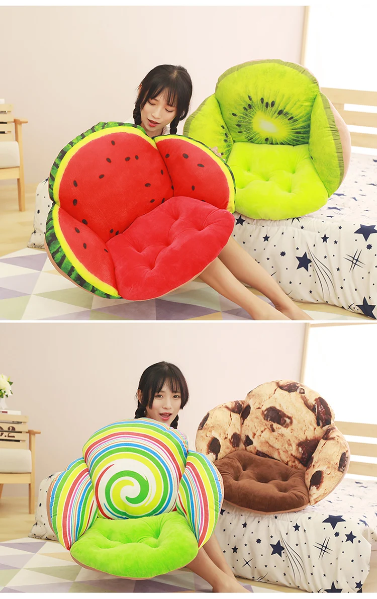 3D фрукты Печатных диванная подушка для сидения подушки, домашняя декоративная Талия Подушка для дивана стул, подушка на заднее сиденье almofadas cojines