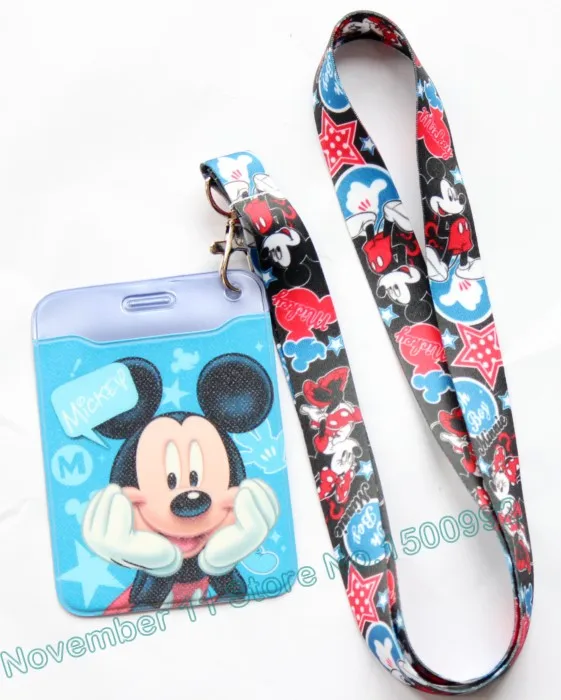 

New 1Pcs cartoon mickey Lanyard ID Badge Holder Key Neck Strap kids gifts QW-414