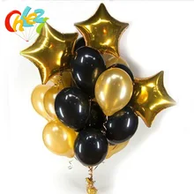 13pcs 12 inch Gold black Latex Helium Balloons 18 inch star Foil balloon Wedding  Birthday Party decoration supplies balloon 