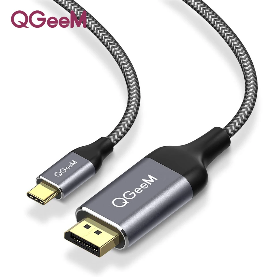 

QGeeM USB Type c 3.1 Displayport Cable for MacBook Samsung S8 Huawei Mate 10 display port to usb-c Thunderbolt adapter