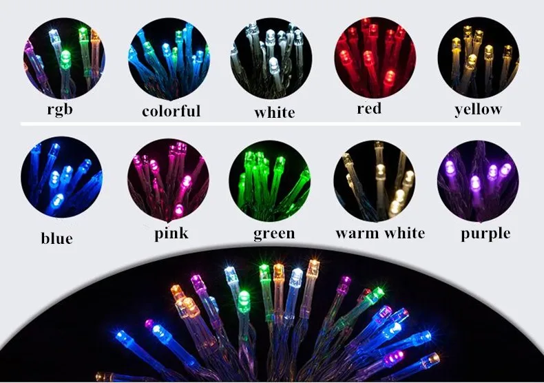 Holiday Lighting Strings wedding christmas lights led strings Battery 10m DC4.5V Led Strip Light Garden Garland (7)