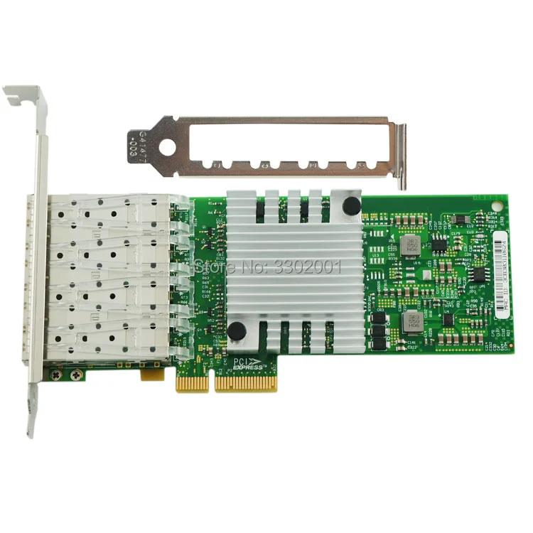 Фанми I350-4SFP PCI-E x4 I350-F4 Gigabit Quad Порты и разъёмы сервер сетевой адаптер intel i350AM4