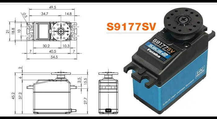 

FUTABA S9177SV сервопривод высокого напряжения цифровой рулевой механизм 41 кг