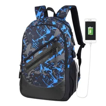 

New Fashion USB Charging Bacpack Men's Shoulder Bag Middle Schoolbags Student Bag Leisure Computer Travel Bag Laptop Backpack