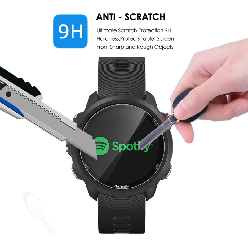 Qosea 2 шт. закаленное стекло для Garmin Forerunner 245 музыка 945 пленка часов 45 45S защита