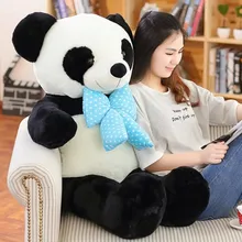 cute large panda 120cm doll plush toy bowtie panda doll soft throw pillow christmas gift x067