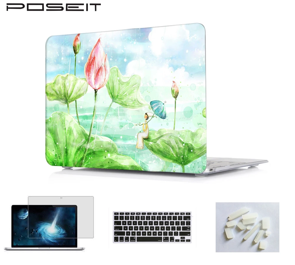 Жесткий чехол для ноутбука с принтом 2018 нового Macbook Pro Retina 12 13 15 Air A1932 Touch Bar