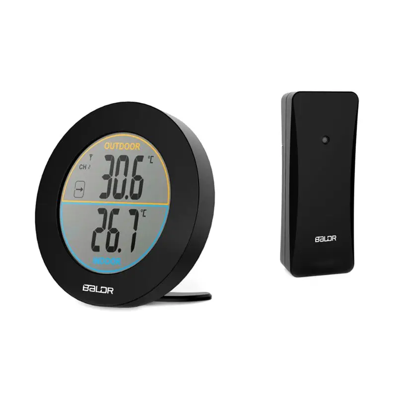 

Indoor Outdoor Thermometer Hygrometer LCD Display Wireless Outdoor Hygrometer, C/F Switch, for Home, Office, Baby Room