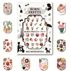 5 листов/набор BORN PRETTY Dessert Pattern Nail Art переводные наклейки для воды наклейки для ногтей BPY26-30