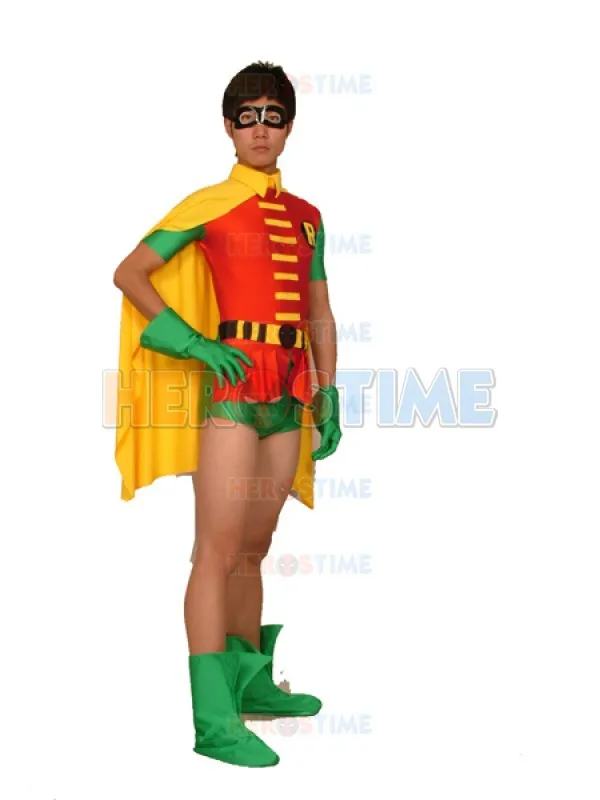 

Red Robin Costume The Most Popular Halloween Jason Todd Version Robin Spandex Superhero Costume Free Shipping