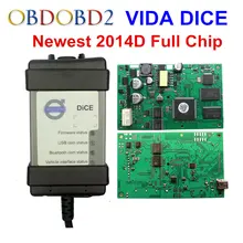 Hottest Full Chip For Volvo Vida Dice 2014D Diagnostic Tool Multi-Language For Volvo Dice Pro Vida Dice Green Board Free Ship