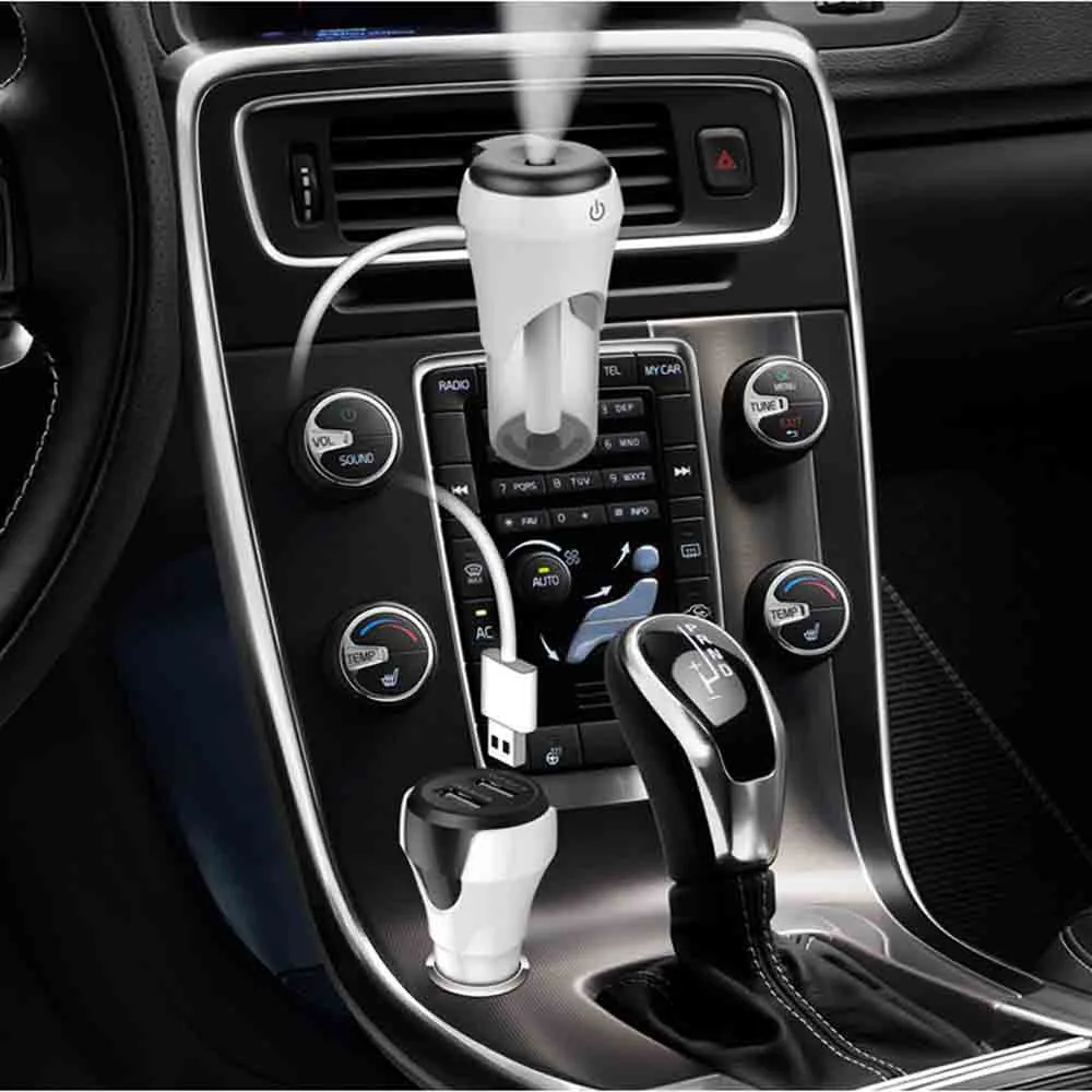 Автомобильный очиститель воздуха BC20 распыленный и увлажненный двойной USB автомобильный перезаряжаемый увлажнитель воздуха автомобильный ионизатор воздуха