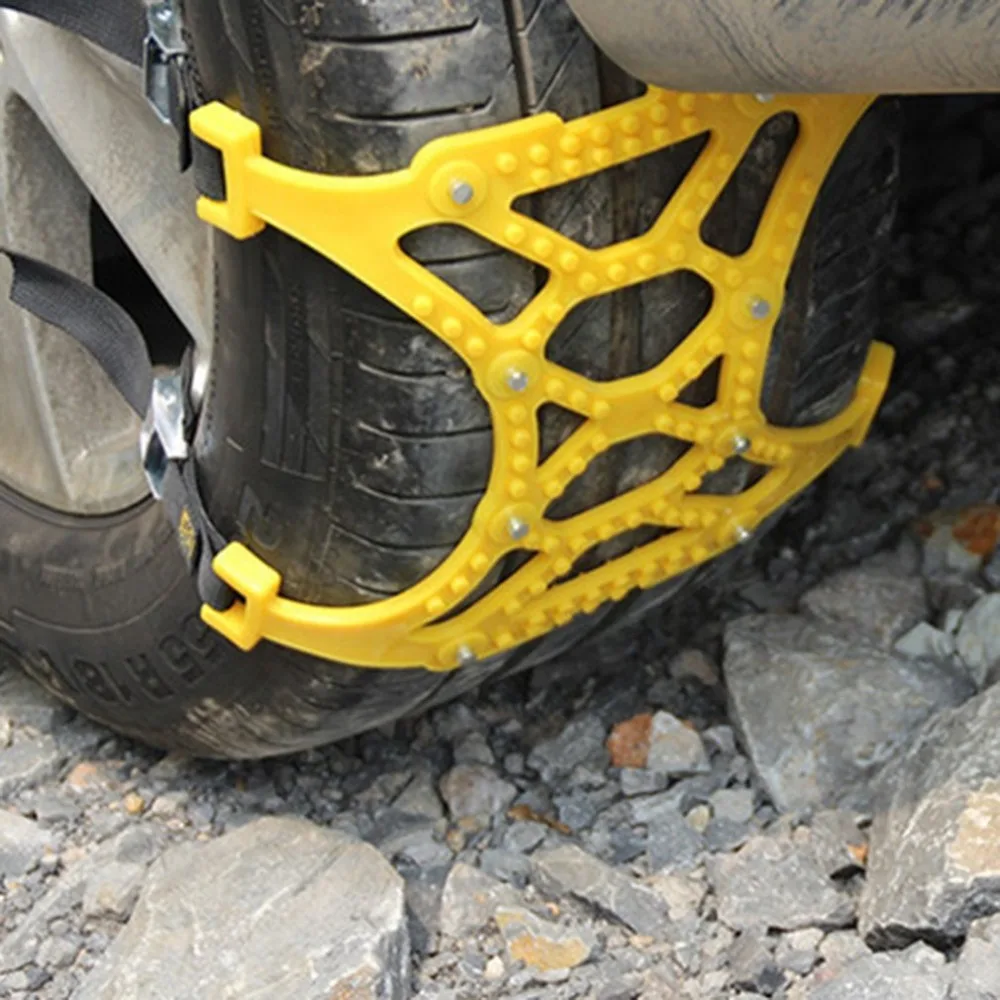 

Double Buckle Car Snow Tire Adjustable Anti-skid Chains Thickened Beef Tendon Wheel Chain for Snow Mud Road Car Supplies