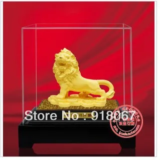 

YZ-R1111 24K gold craft/ Gold Handicraft/corporate gift/ Wealth lion Keep the money stay home Business gift decorative art