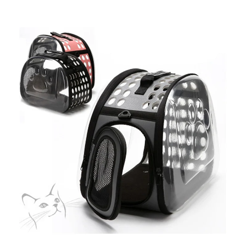 Сумка для домашних животных портативный прозрачный рюкзак для кошек и собак складной четырехсторонний дышащий набивной портативный мешок для кошек