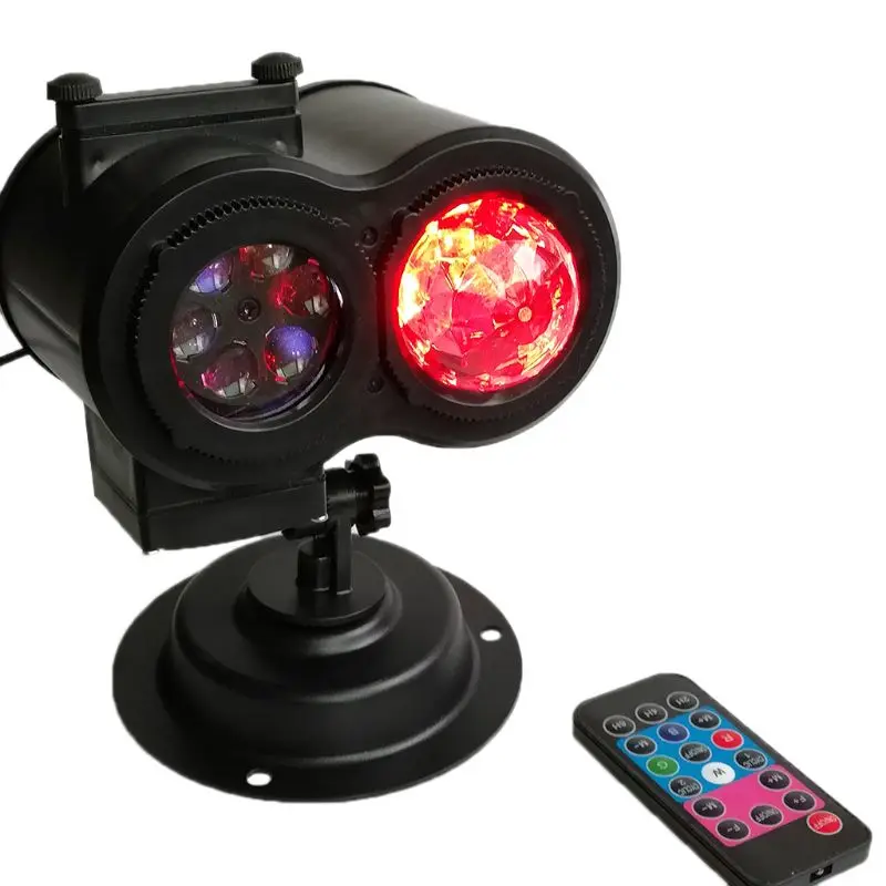 

HNGCHOIGE 2018 New Double Drum LED Stage Light Gypsophila Red Blue Laser Patterns Projection Lamp